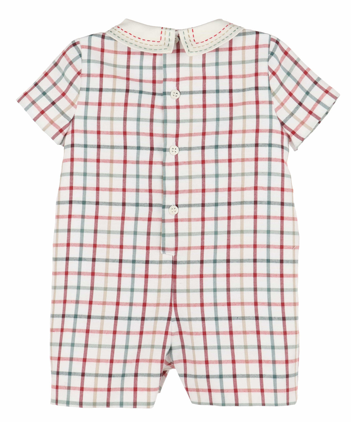 Casero & Associates Tattersall Boy Romper, Green - Little Miss Muffin Children & Home