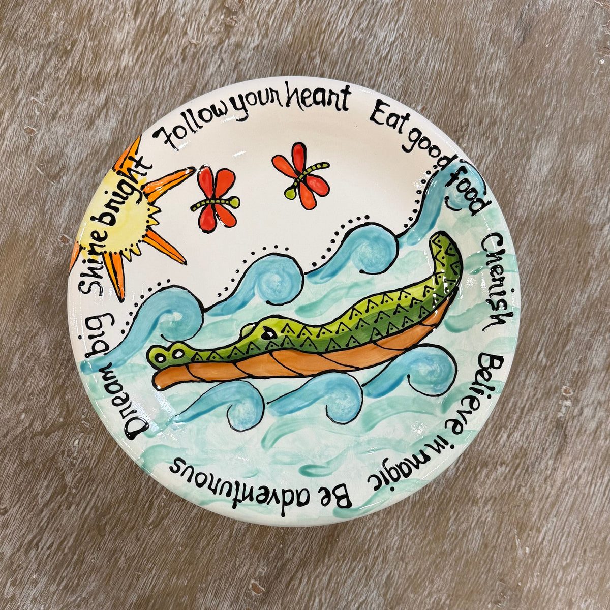 Jan Salzer Art Jan Salzer Gator Cake Plate - Little Miss Muffin Children & Home