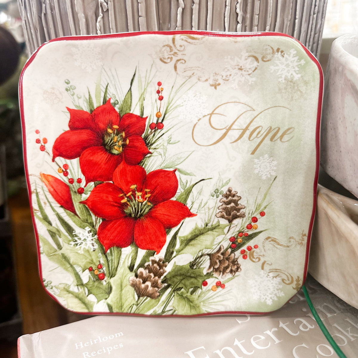 Certified International Winters Medley Christmas Canape Plate Round 6", 4 Available Styles - Little Miss Muffin Children & Home
