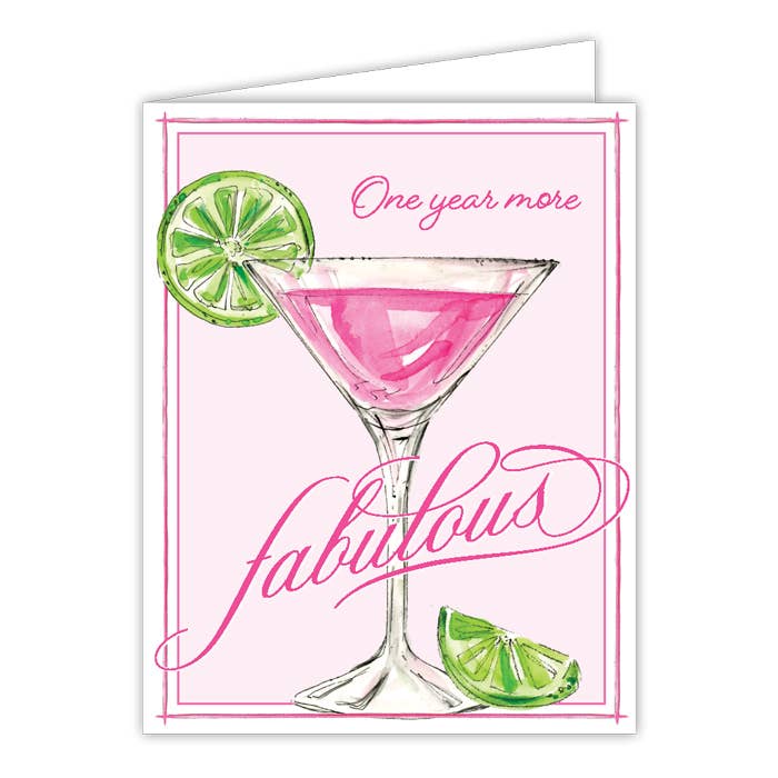RosanneBeck Collections One Year More Fabulous Cosmopolitan Greeting Card - Little Miss Muffin Children & Home