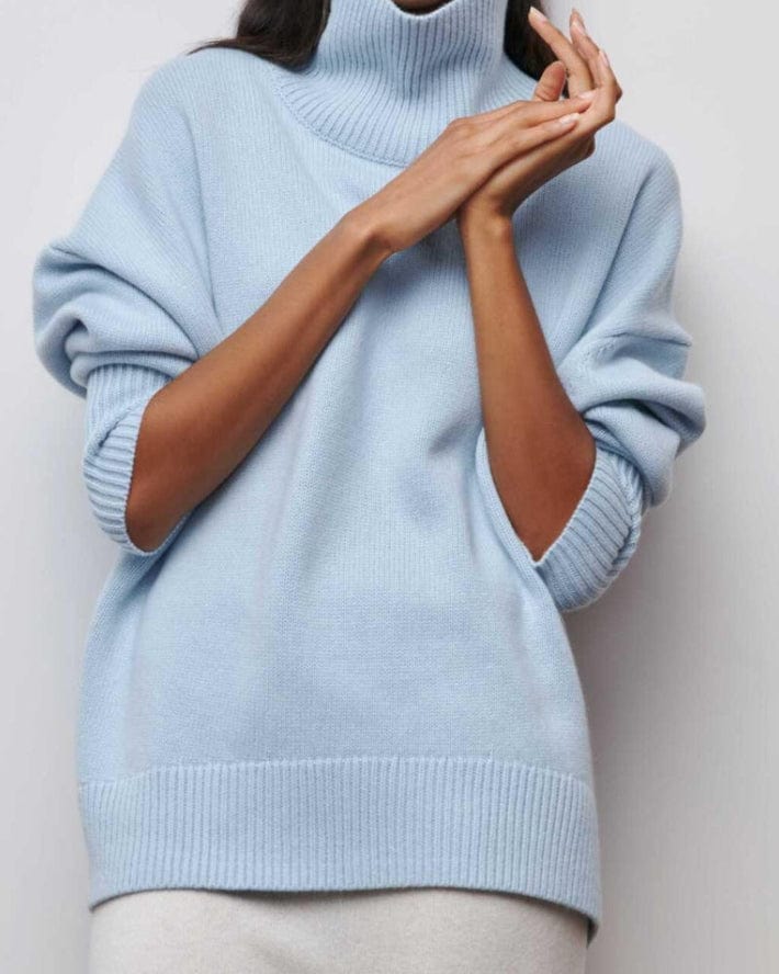 Sweetkama Sweetkama Oversized Turtleneck in Light Blue - Little Miss Muffin Children & Home