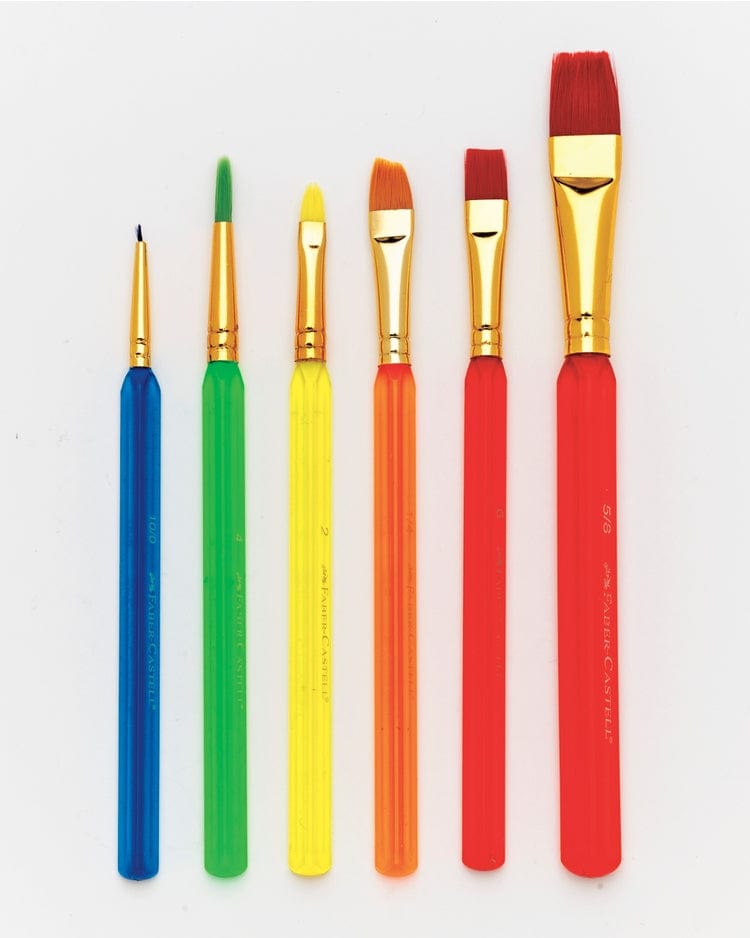 Faber Castell Faber Castell Triangular Paintbrushes, Assorted Sizes - Set of 6 - Little Miss Muffin Children & Home