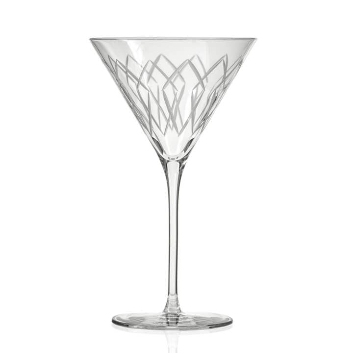 Mid-Century Modern 10oz Martini Cocktail Glass
