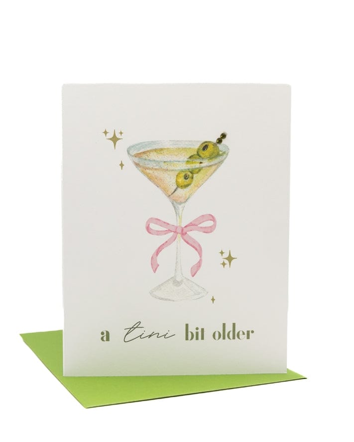 Lavender Vines 'Tini Bit Older' Olive Martini Birthday Greeting Card - Little Miss Muffin Children & Home
