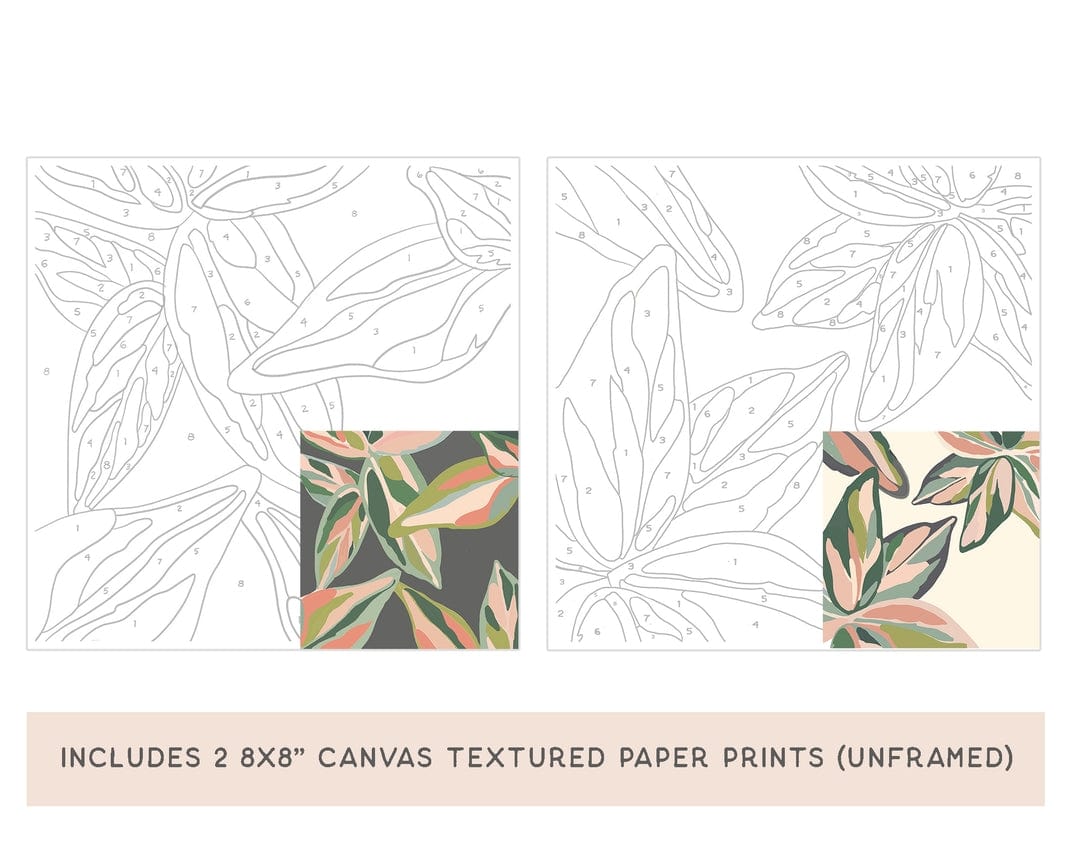 Breathe People Breathe People Lush Tropicals Meditative Art Paint by Numbers Kit + Easel - Little Miss Muffin Children & Home