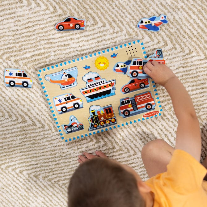 Melissa & Doug Melissa & Doug 8 Pc Vehicles Sound Puzzle - Little Miss Muffin Children & Home