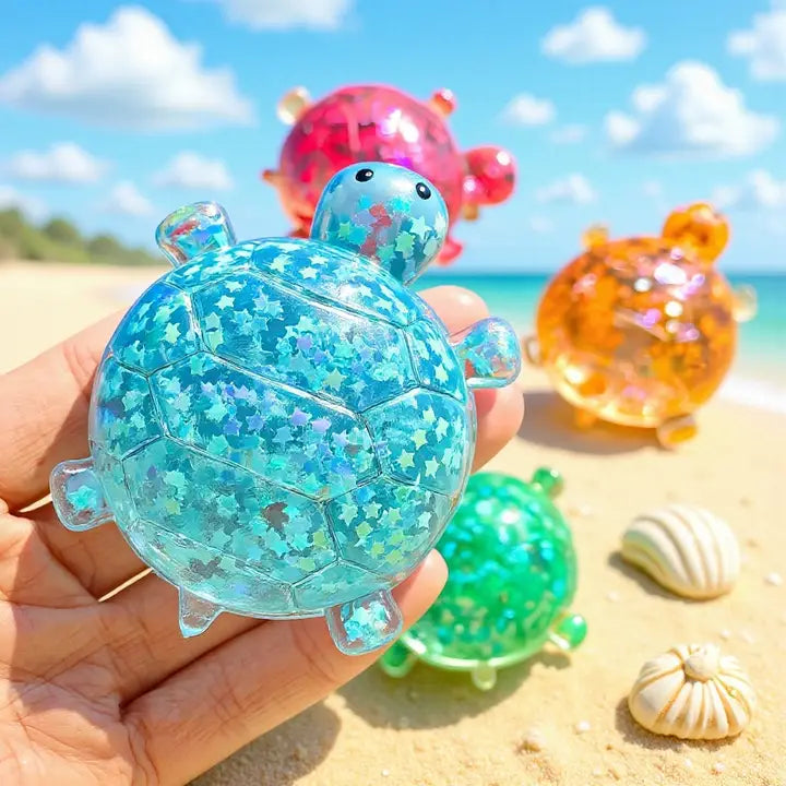 Random Color Maltose Glitter Cute Sea Turtle Squishy Toy