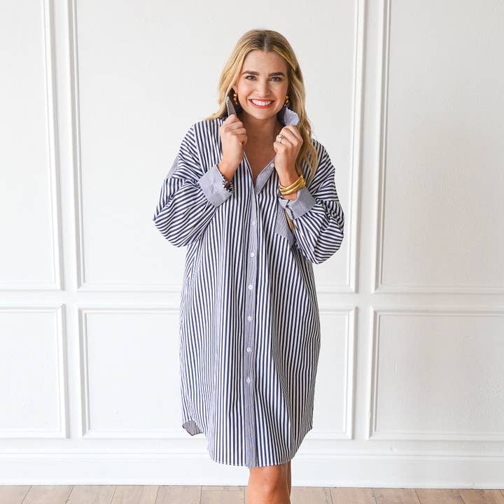 long sleeve button up dress