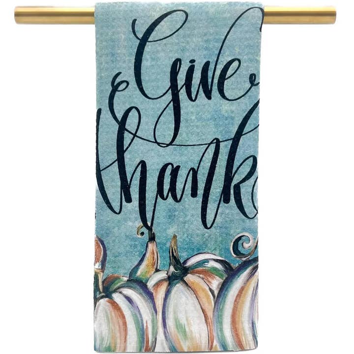 Thankful Pumpkins Tea Towel