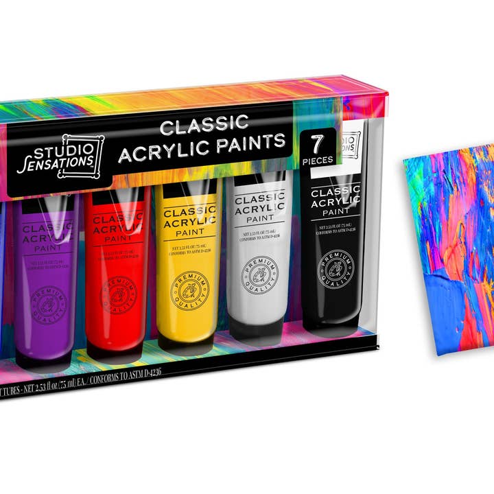Anker Play Products Anker Play Products 7pc Classic Acrylic Paints & Brush Set - Little Miss Muffin Children & Home