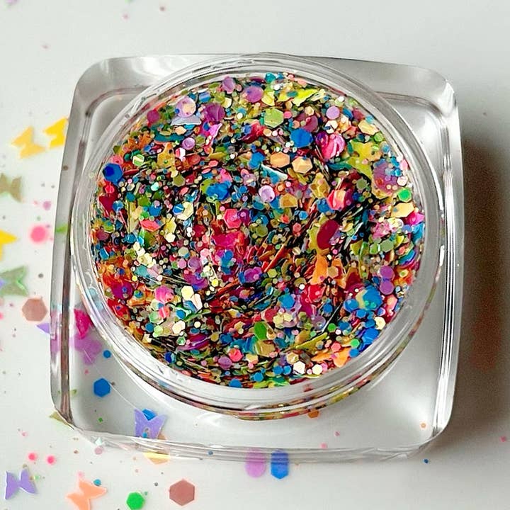 Nola Glitter Goddess Butterfly Rainbow Rave Girl Face and Body Glitter - Little Miss Muffin Children & Home