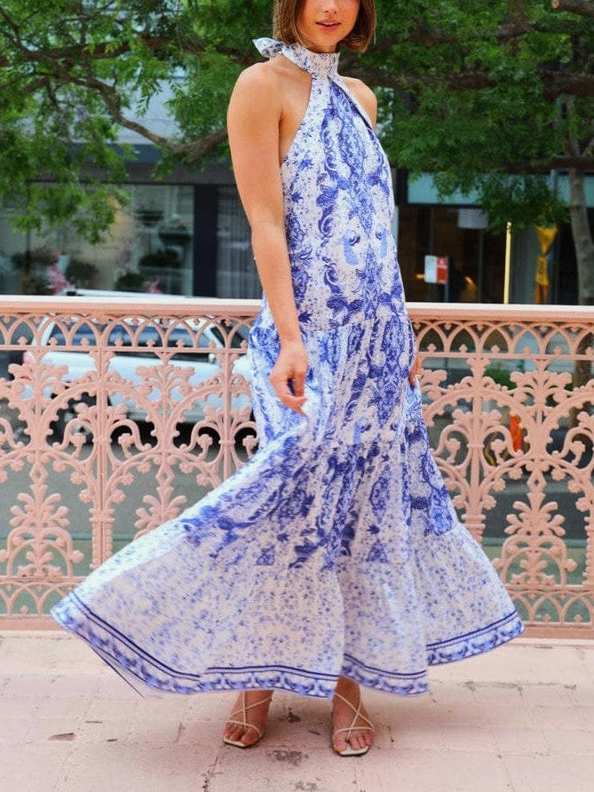 Rosa Clothing Rosa Clothing Elegant & Breezy Floral Halter Maxi Dress - Little Miss Muffin Children & Home