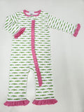 Lulu Bebe Lulu Bebe Alligator Print Girl's Footless Zip-Up PJs - Little Miss Muffin Children & Home