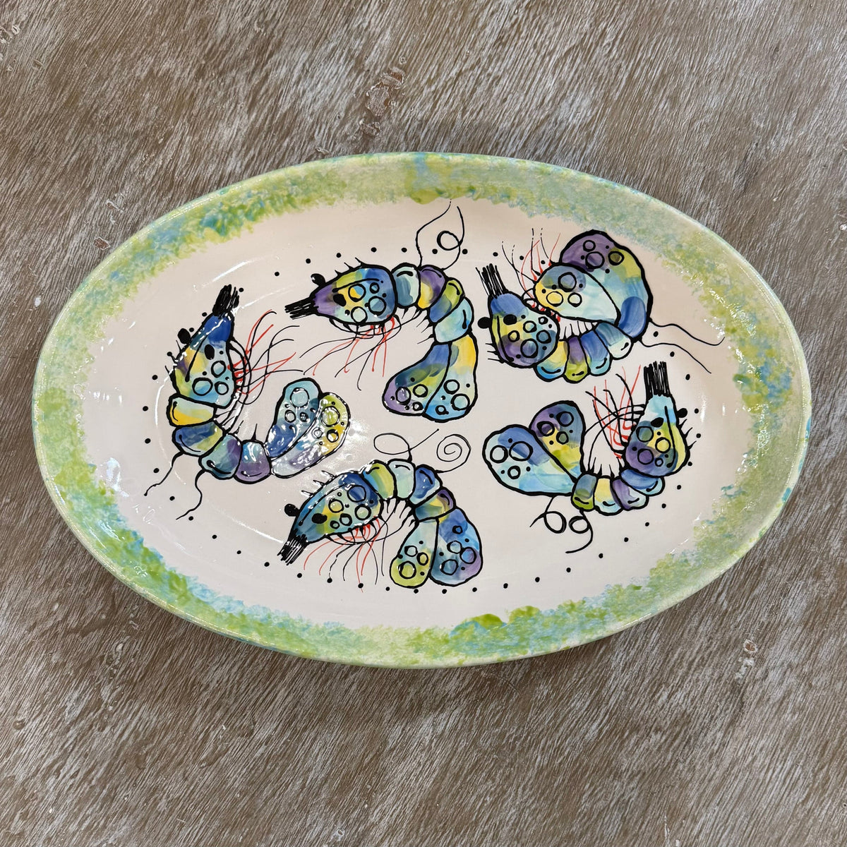 Rainbow Shrimp Spaghetti Server