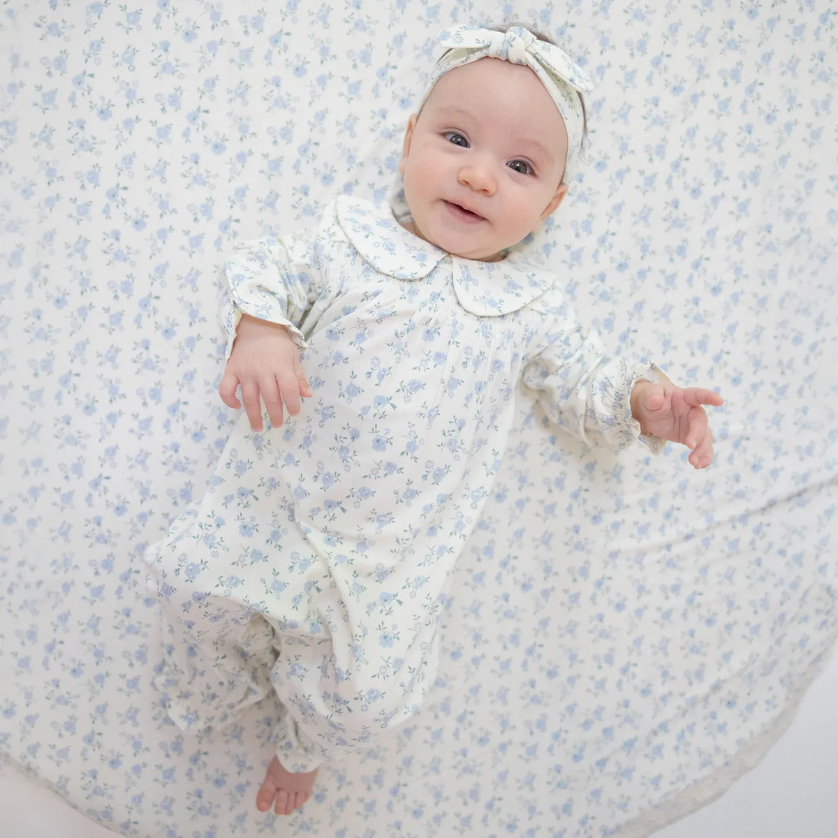 Rose Briar Smocked Long Sleeve Romper