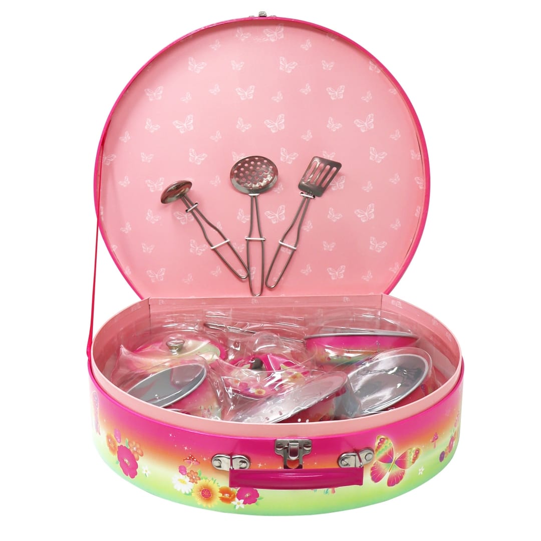 Pink Poppy Rainbow Butterfly Cooking Set in Carry Case