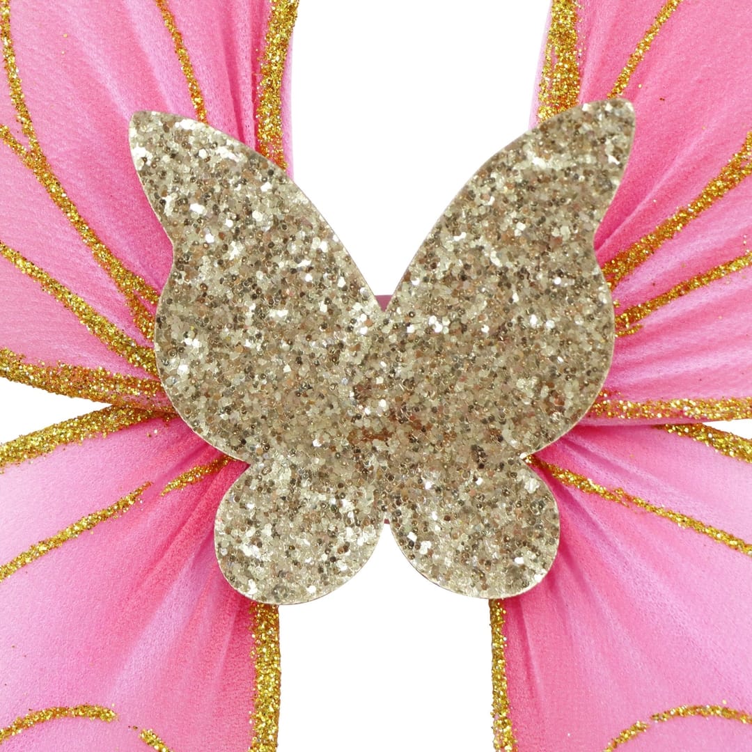 Pink Poppy Butterfly Ballet Pink & Gold Sparkle Wire Wings