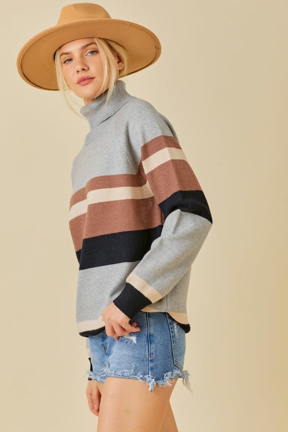 Main Strip Main Strip Color Block Turtleneck Sweater - Little Miss Muffin Children & Home