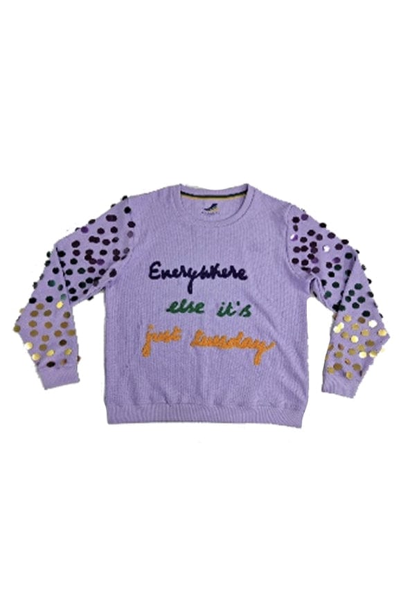 Mardi Gras Creations Mardi Gras Creations Adult JUST TUESDAY Pullover - Little Miss Muffin Children & Home