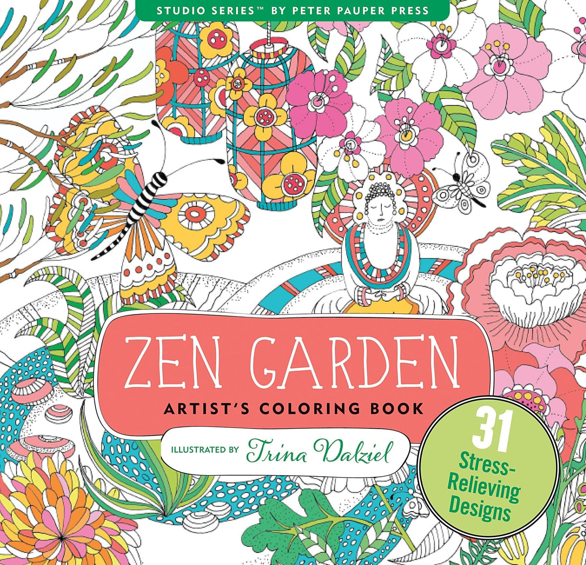 Peter Pauper Press Peter Pauper Press Zen Garden Adult Coloring Book - Little Miss Muffin Children & Home