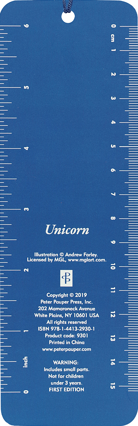 Peter Pauper Press Peter Pauper Press Unicorn 3-D Bookmark - Little Miss Muffin Children & Home