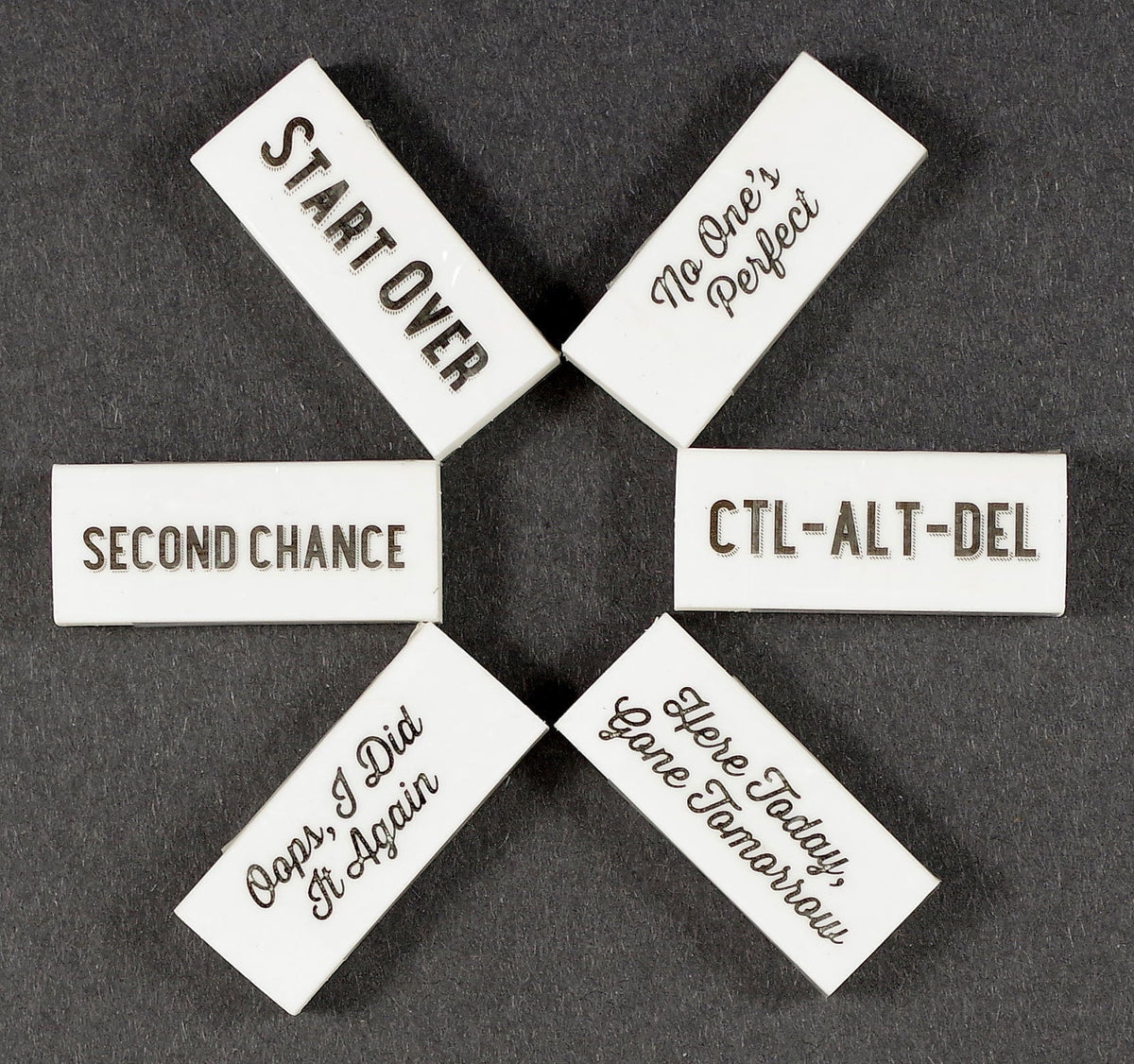 Peter Pauper Press Peter Pauper Press Second Chance Erasers (Set of 6) High-Polymer, Latex-Free - Little Miss Muffin Children & Home