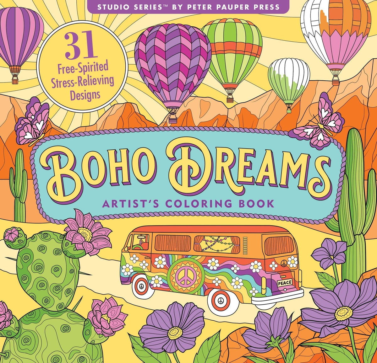 Peter Pauper Press Peter Pauper Press Boho Dreams Adult Coloring Book - Little Miss Muffin Children & Home