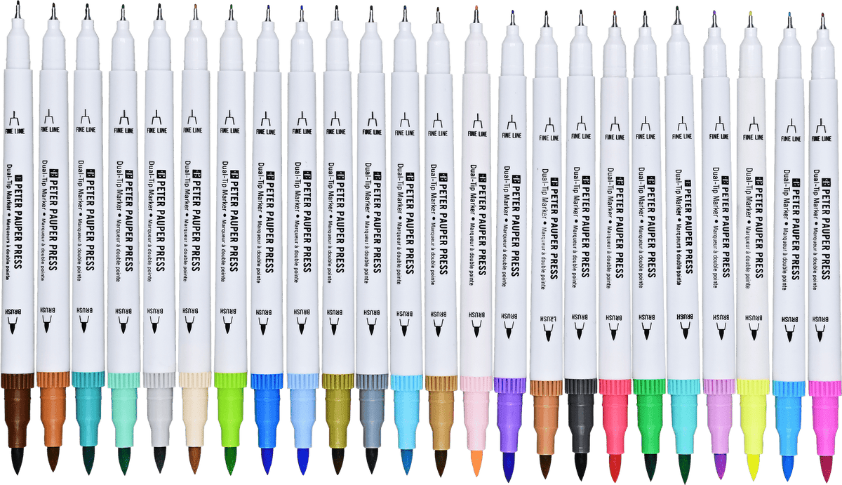 Peter Pauper Press Peter Pauper Press Studio Series Dual-Tip Pastel Markers (Set of 24) - Little Miss Muffin Children & Home