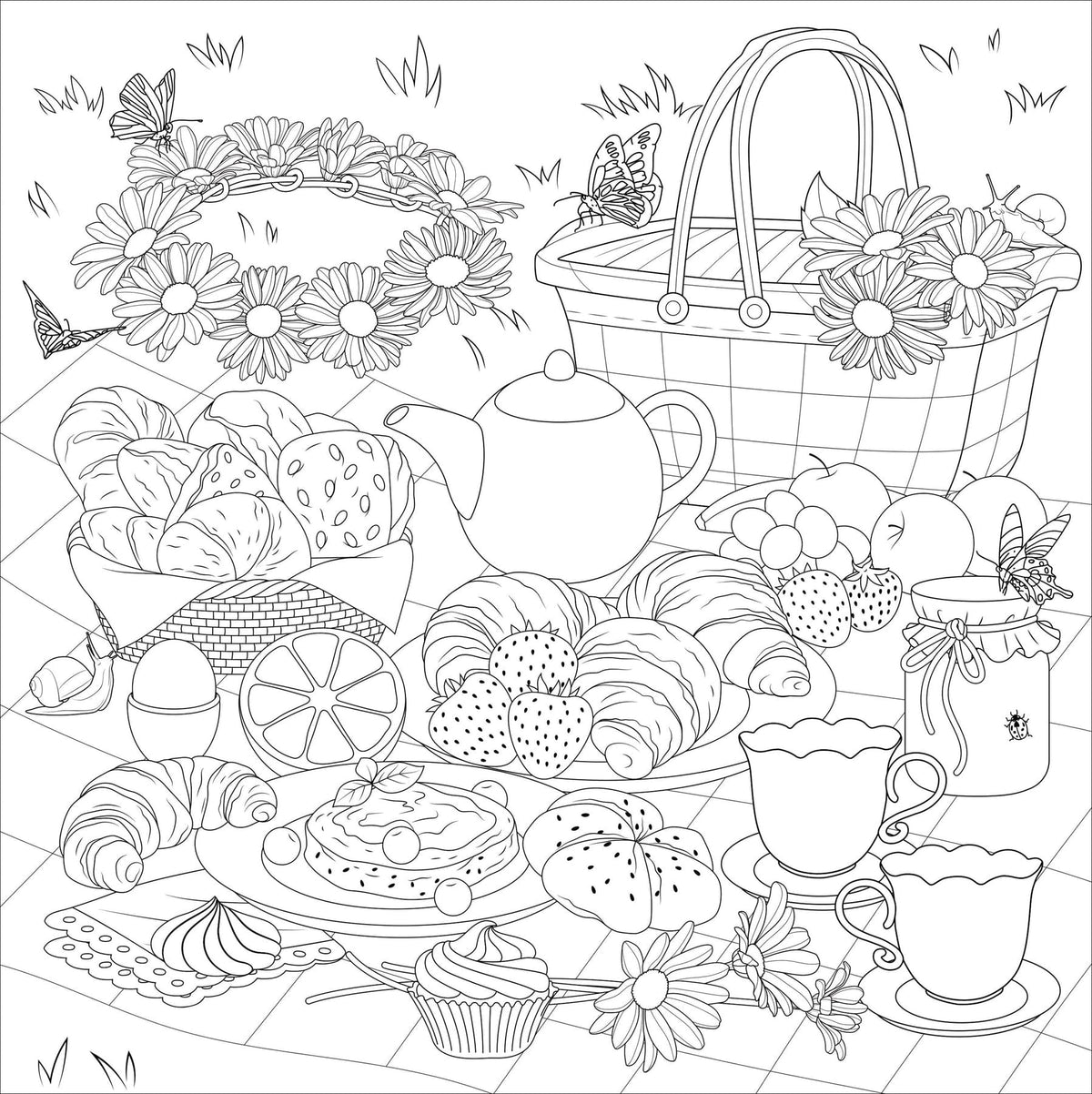 Peter Pauper Press Peter Pauper Press Cottagecore Adult Coloring Book - Little Miss Muffin Children & Home