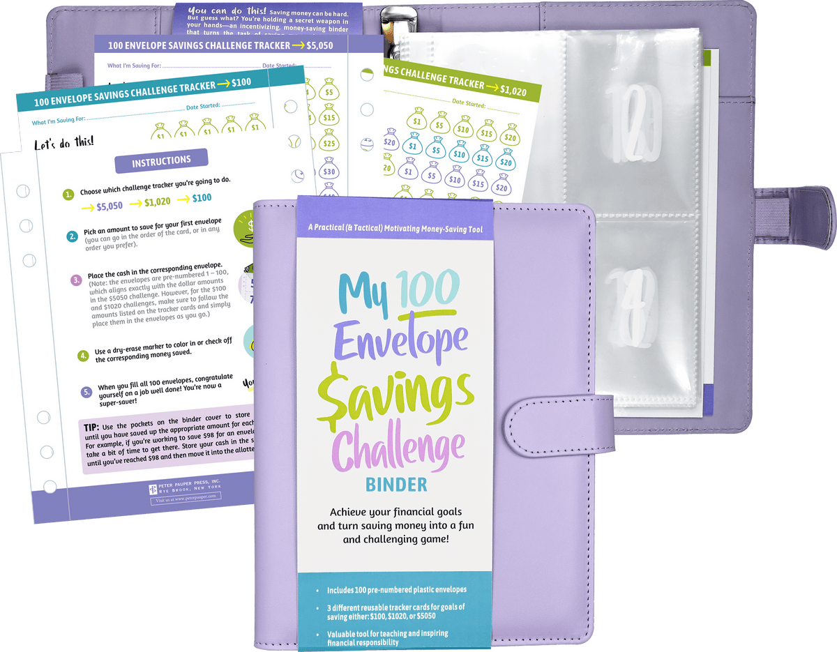 My 100 Envelope Savings Challenge Binder