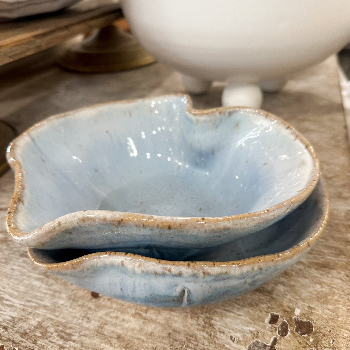 Etta B Pottery Wisteria Nesting Heart Bowl, Available in 2 Sizes - Little Miss Muffin Children & Home
