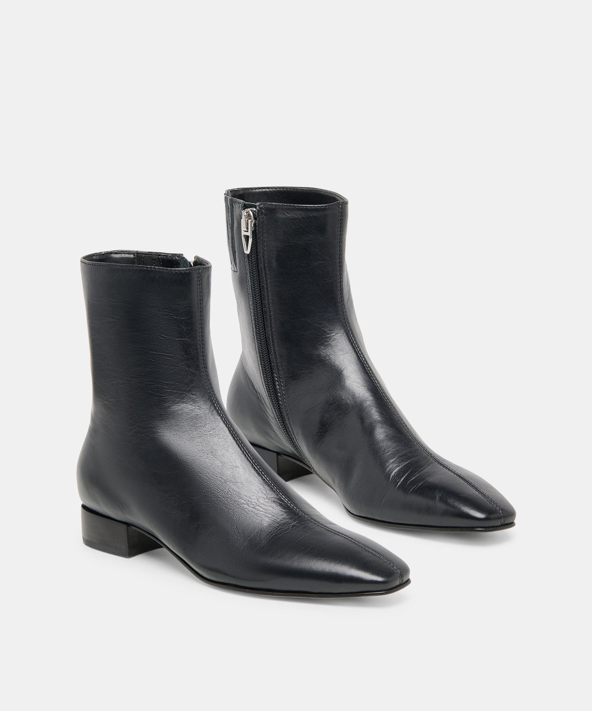 Dolce Vita Tarine Black Leather Ankle Booties