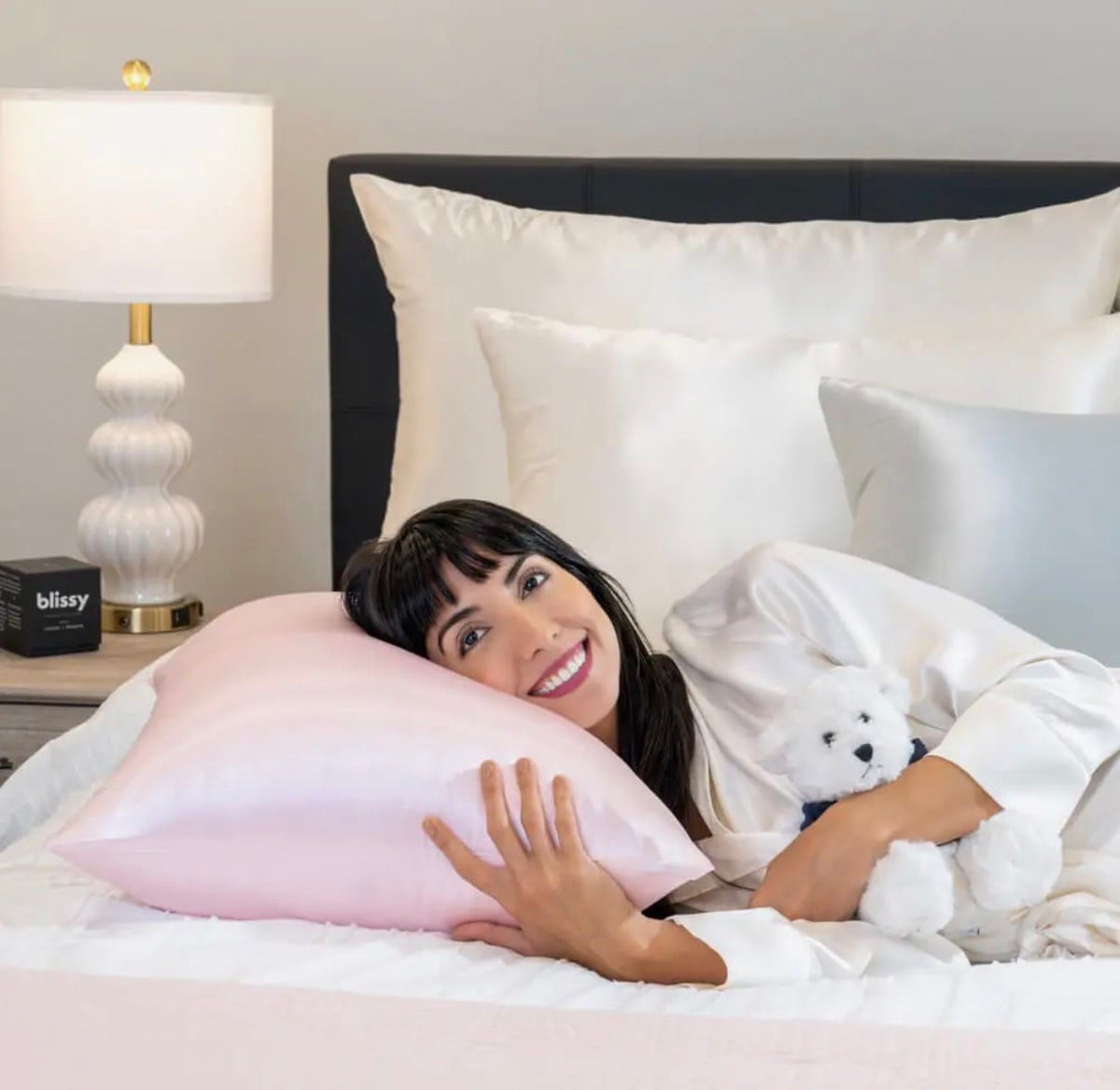 King-Sized Blush Silk Pillowcase
