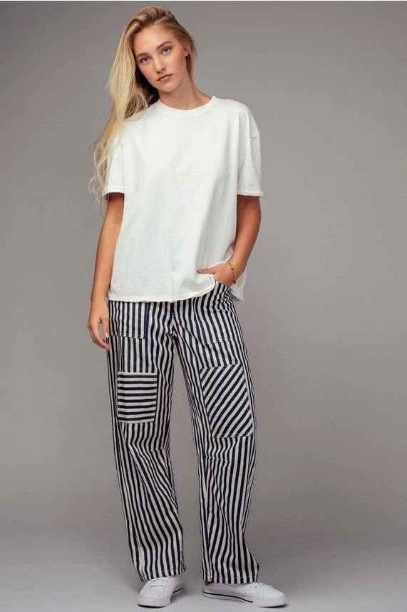 Urban Daizy Oversized Boxy Cotton Crewneck Tee in White - Little Miss Muffin Children & Home