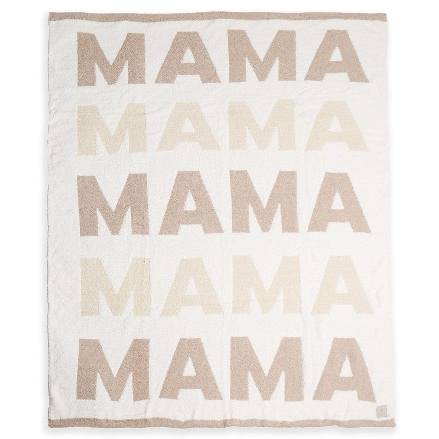 Fashion City MAMA Repeating Text Print Soft Throw Blanket - Little Miss Muffin Children & Home