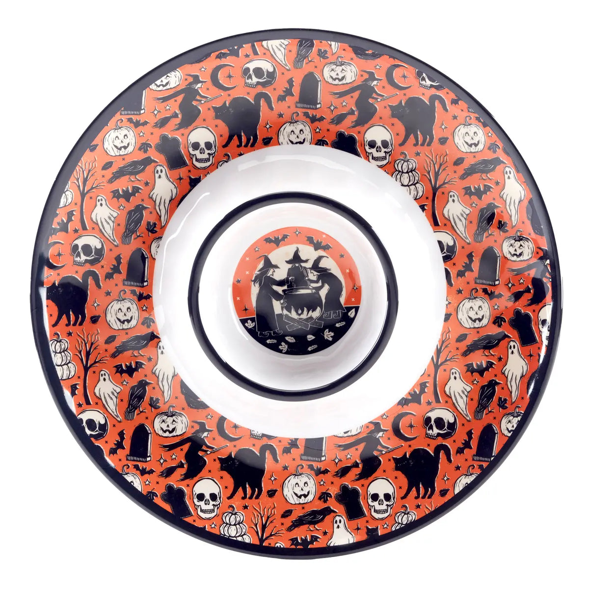 Halloween Hocus Pocus 14.5" Melamine Chip & Dip