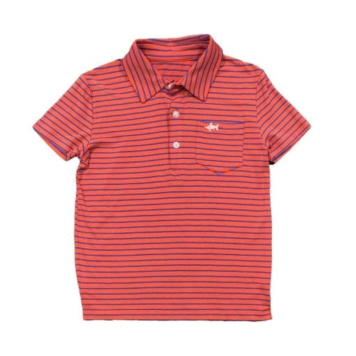 Saltwater Boys Company Banks Boys Polo Orange Stripe - Little Miss Muffin Children & Home