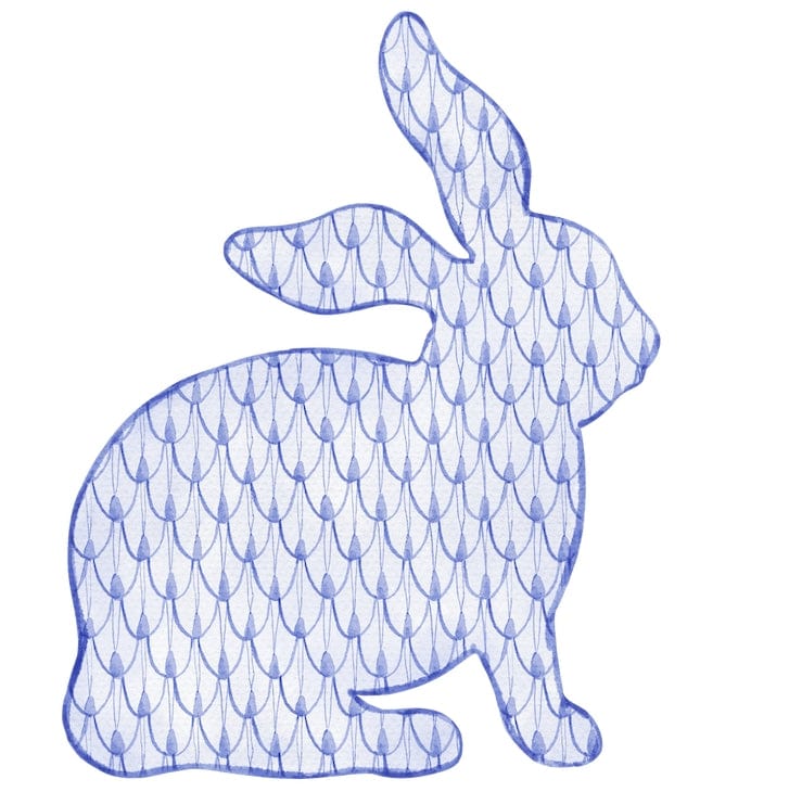 Front Porch Elegance Front Porch Elegance Hoppy Easter Door Hanger with Bow, Blue Stripe + Pink - Little Miss Muffin Children & Home