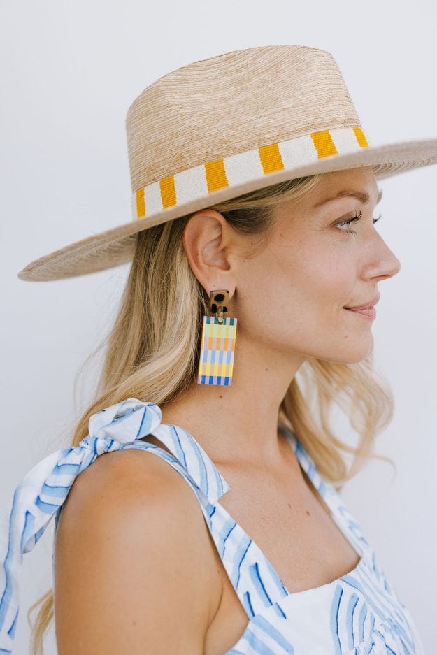Sunshine Tienda Sunshine Tienda Hazel Stripe Cabana Earrings - Little Miss Muffin Children & Home