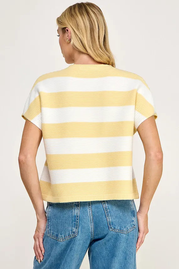 Butter Striped Soft Ribbed Knit Sweater