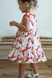 Southern Slumber Southern Slumber Crawfish Bamboo Tiered Twirl Dress - with Pockets - Little Miss Muffin Children & Home