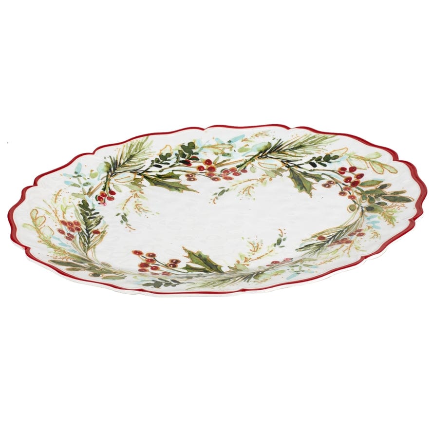 Certified International Certified International "Christmas Gatherings" Melamine Oval Platter - Little Miss Muffin Children & Home