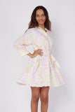 ModaPosa / Moda Fashion LLC ModaPosa Alcee Resort Wear Shirt Dress White Pink Spring - Little Miss Muffin Children & Home