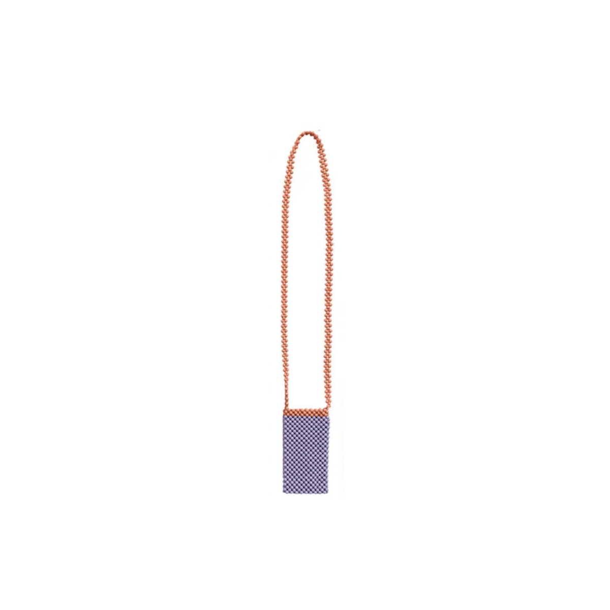 Handmade Acrylic Beaded Two-Tone Crossbody Phone Case