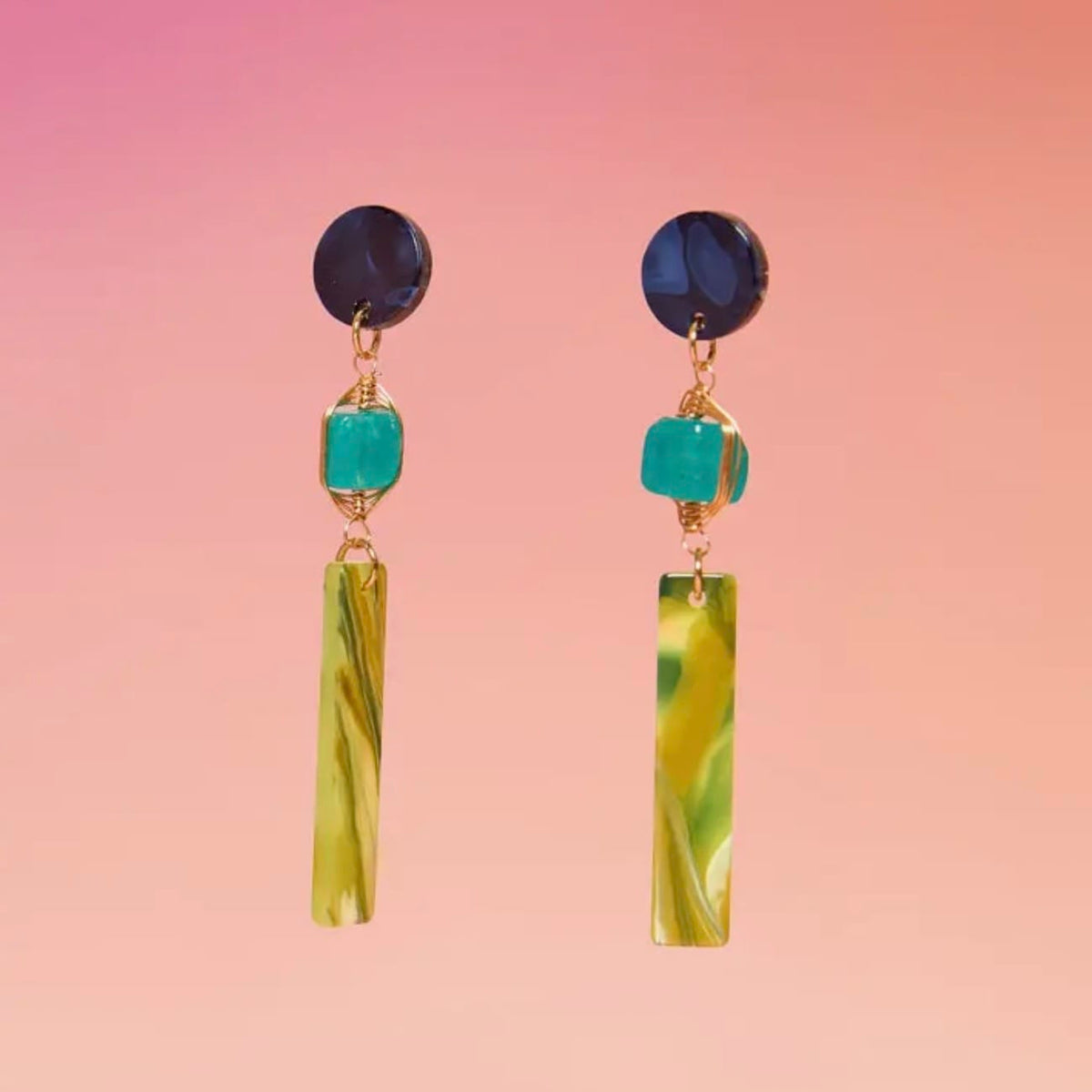 Lupe Jade Tropical Dangles