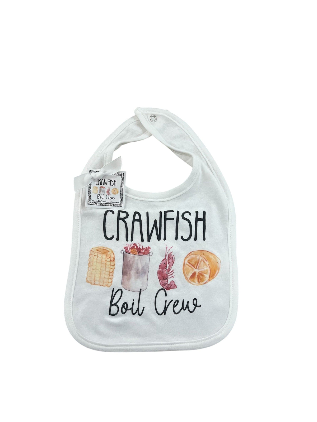 Created by Carol LLC Created by Carol Crawfish Boil Crew Knit Bib - Little Miss Muffin Children & Home