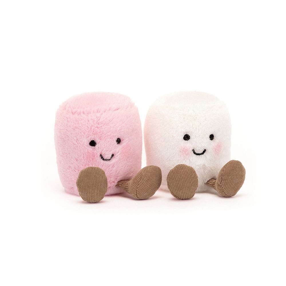 Jellycat Amuseables Pink and White Marshmallows Plush