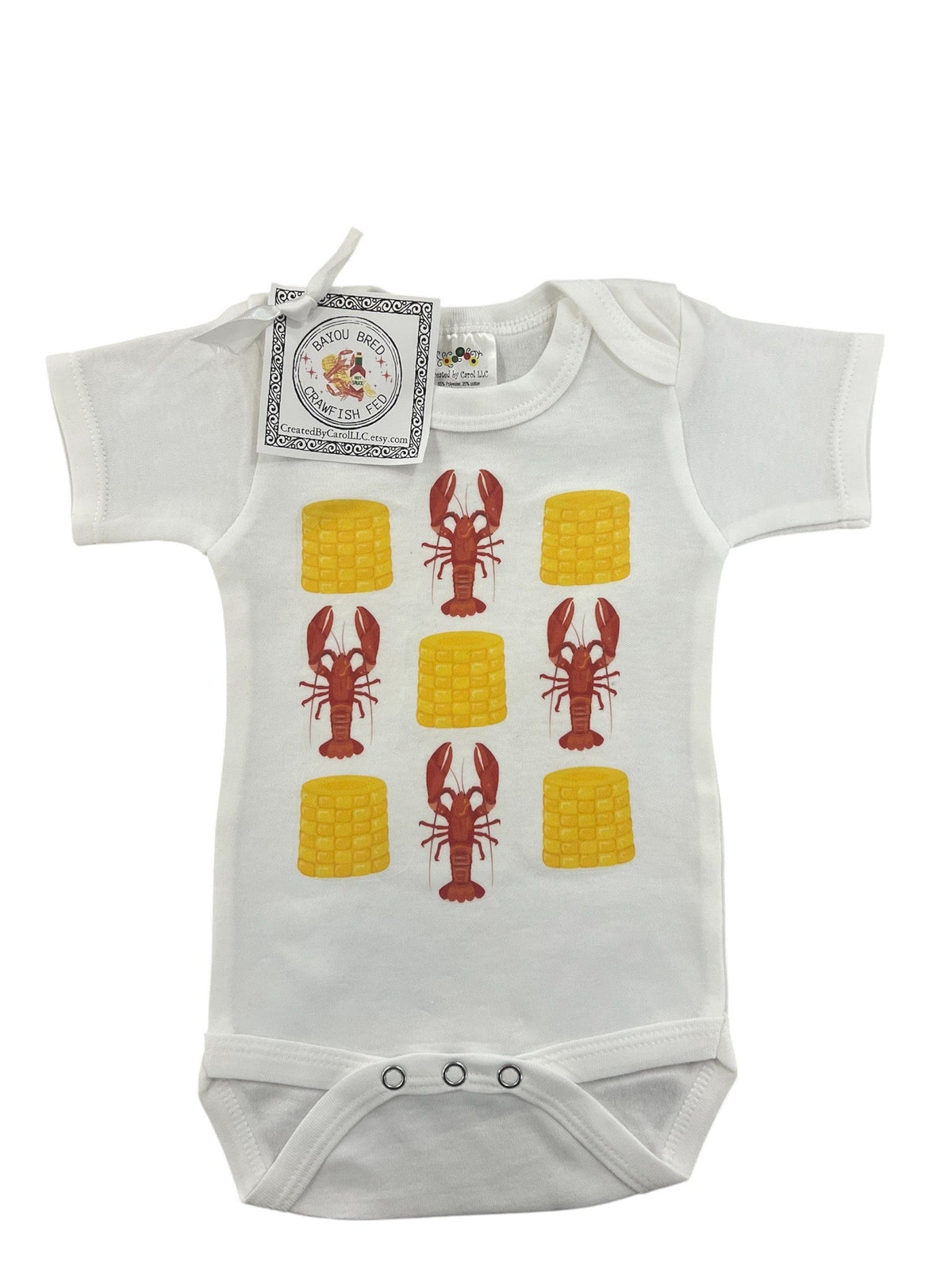 Created by Carol LLC Created by Carol Crawfish and Corn Coquette Onesie - Little Miss Muffin Children & Home