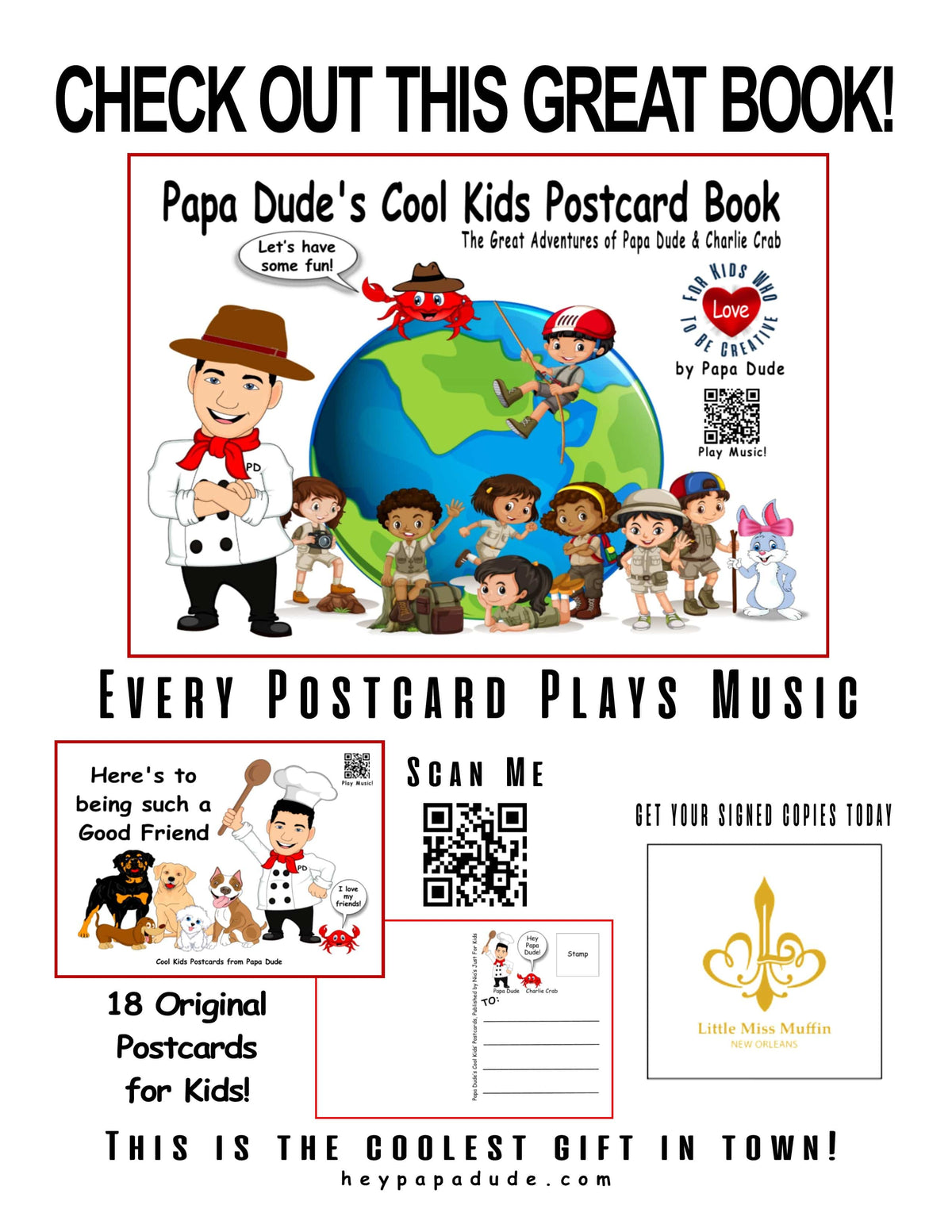 Papa Dude Postcard Book