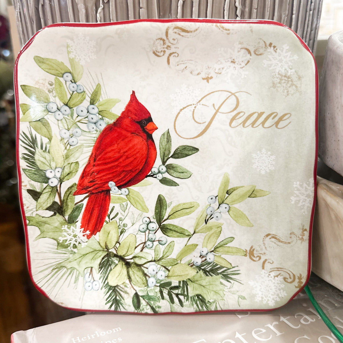 Certified International Winters Medley Christmas Canape Plate Round 6", 4 Available Styles - Little Miss Muffin Children & Home